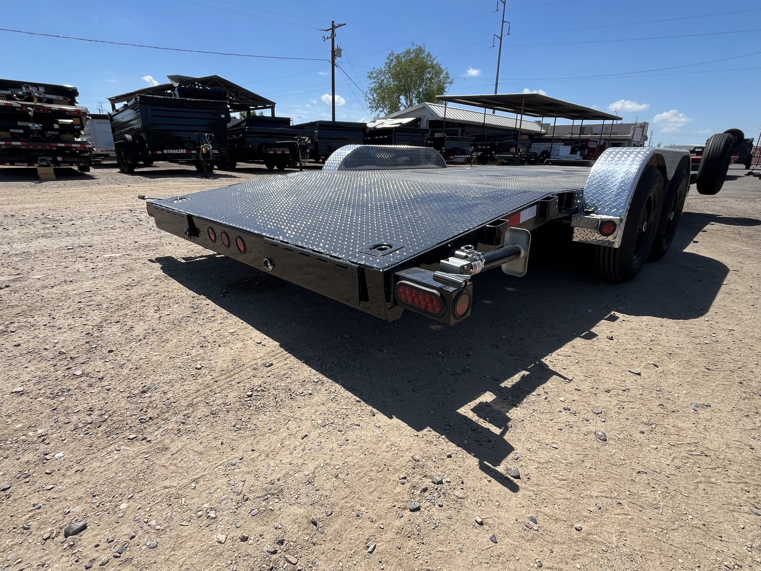 20x83 Tandem Axle, 10K GVWR, Steel Deck Car Hauler, Slide-In Ramps - Image 3