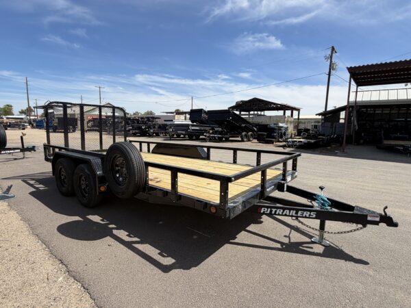 16x83 Tandem Axle, 7K GVWR, Channel Utility w/ Square Tube Siderails