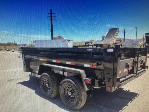 12x72 IronBull Tandem Axle Dump, 15K GVWR, 24" Sides, Solar Charger