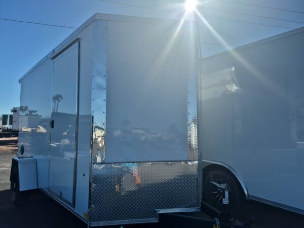 12x6 Jasper SE Flat Top Sloped V-Nose, 3K GVWR, Rear Double Doors