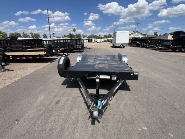 18x83 Tandem Axle, 10K GVWR, Steel Deck Car Hauler, Slide-In Ramps
