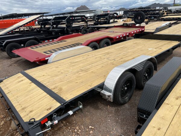 20x83 Tandem Axle Car Hauler, 7K GVWR, Slide In Ramps
