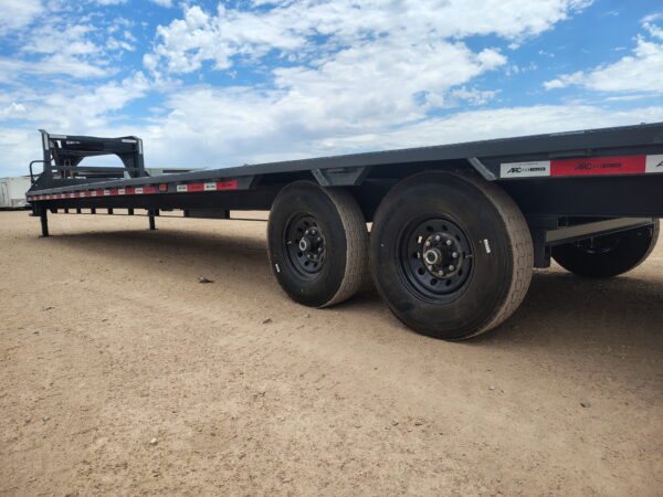 40x102 Gooseneck Flatbed Trailer, 15,680 GVWR, Mega Ramps, 14 Ply Tires