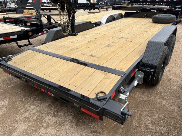 18x83 Tandem Axle Car Hauler, 10K GVWR, Slide In Ramps