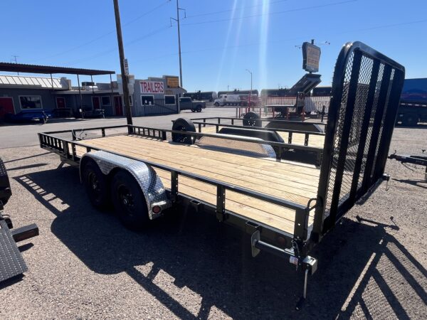 20x83 Tandem Axle, 10K GVWR, Channel Utility w/ 4' Fold Up Gate, ATV Ramps