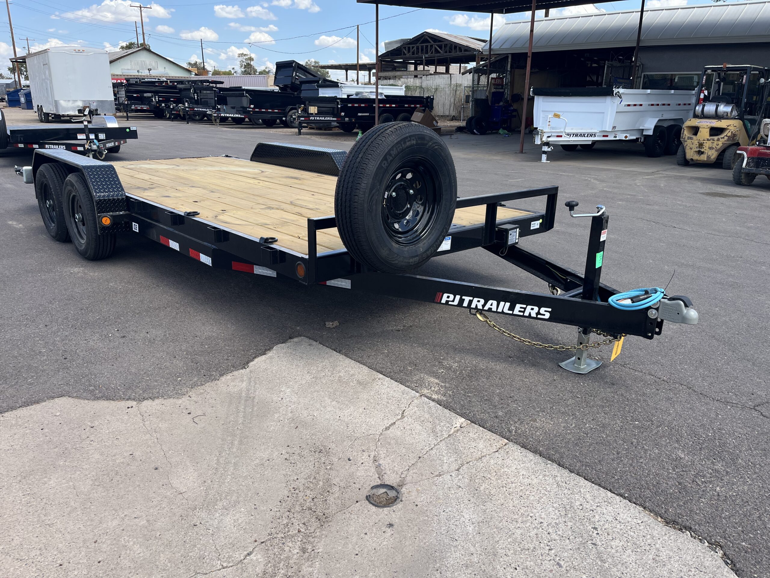 18x83 Tandem Axle Channel Equipment, 10K GVWR, Slide-In Ramps