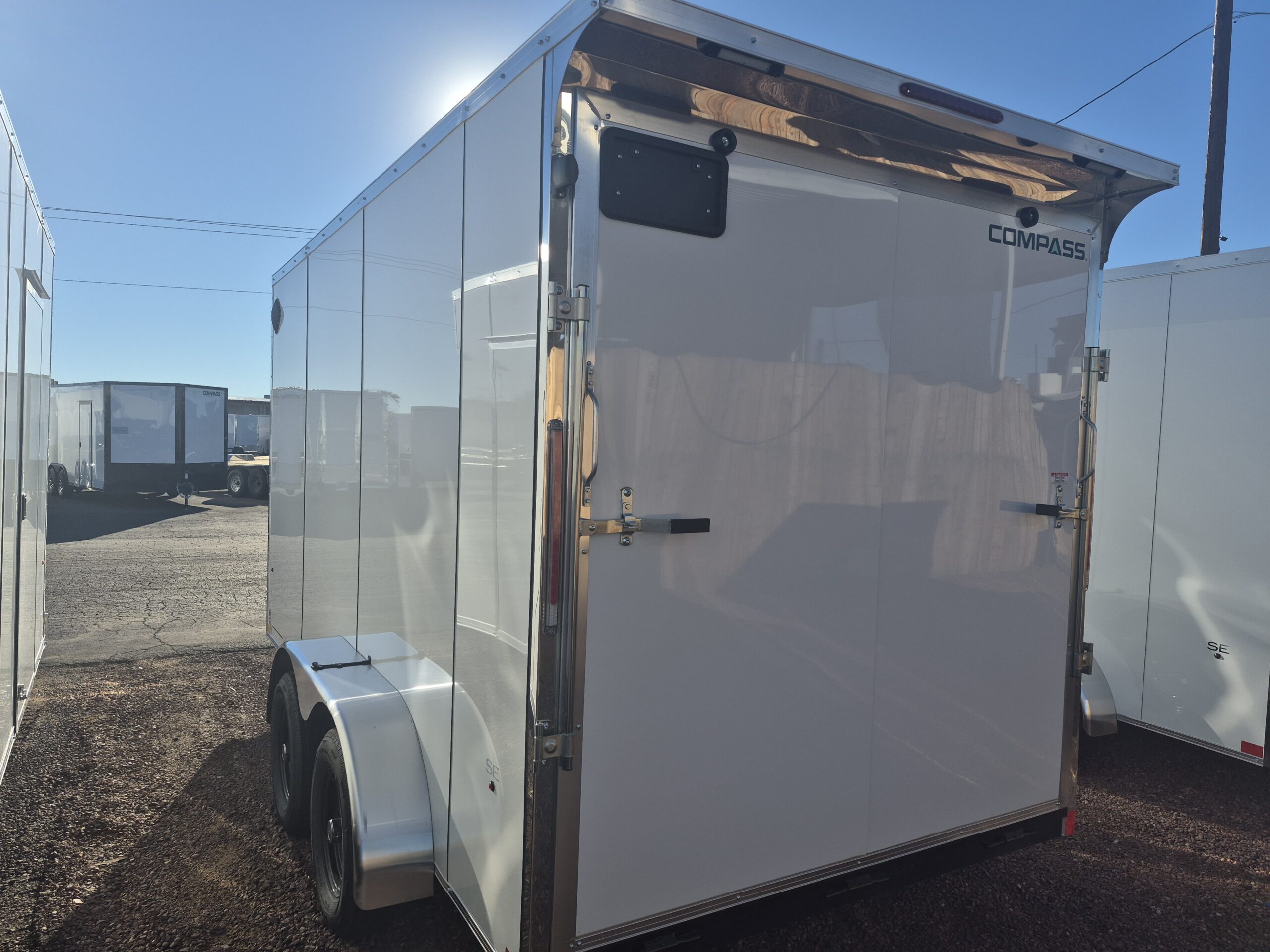 14x7 Jasper SE Flat Top Sloped V-Nose, 7K GVWR, Ramp Door - Image 3