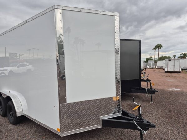 14x7.5 Jasper SE Flat Top Sloped V-Nose, 7K GVWR, Ramp Door