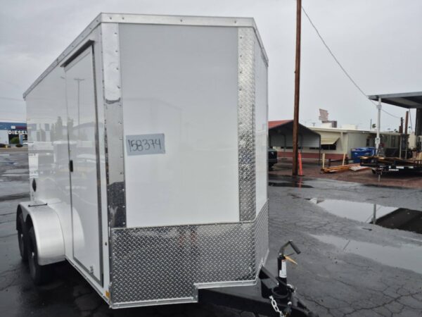 12x6 Jasper SE Flat Top Sloped V -Nose, 7K GVWR, Rear Double Doors