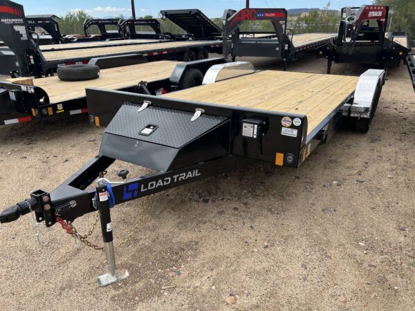 18x83 Tandem Axle Car Hauler, 7K GVWR, Slide In Ramps
