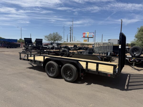 16x83 Tandem Axle, 7K GVWR, Channel Utility w/ Square Tube Siderails