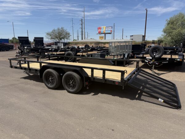 16x83 Tandem Axle, 7K GVWR, Channel Utility w/ Square Tube Siderails
