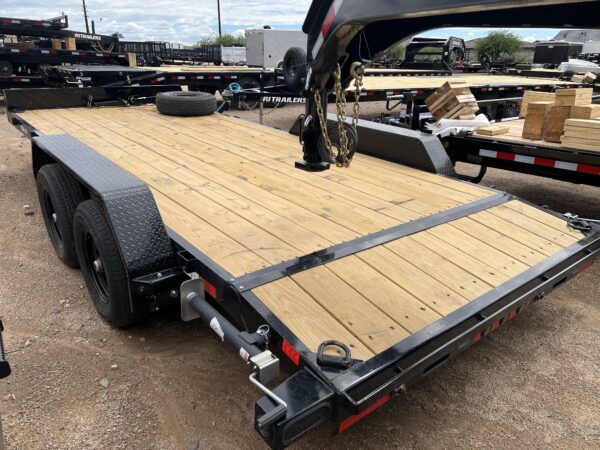 18x83 Tandem Axle Car Hauler, 10K GVWR, Slide In Ramps