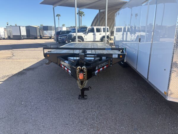18x102 IronBull Deckover, Tandem Axle, 14K GVWR, Slide In Ramps