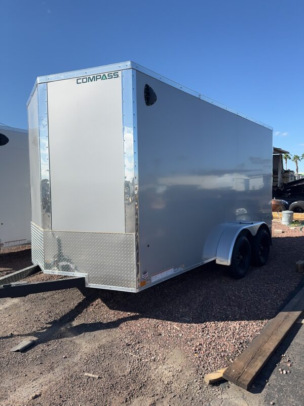 14x7 Indigo DLX Flat Top V-Nose, 7K GVWR, Rear Double Doors