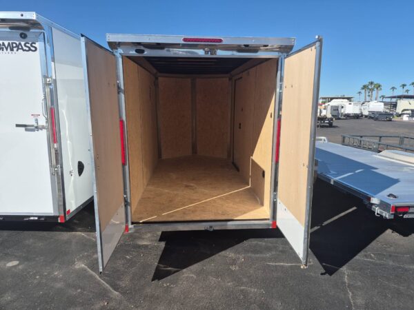 12x6 Jasper SE Flat Top Sloped V-Nose, 3K GVWR, Rear Double Doors