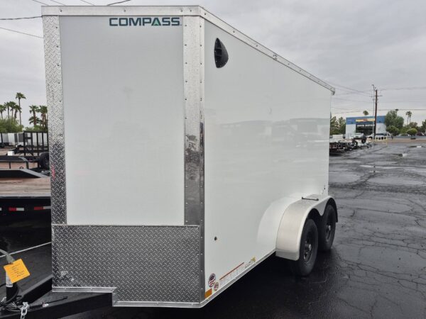 12x6 Jasper SE Flat Top Sloped V -Nose, 7K GVWR, Rear Double Doors