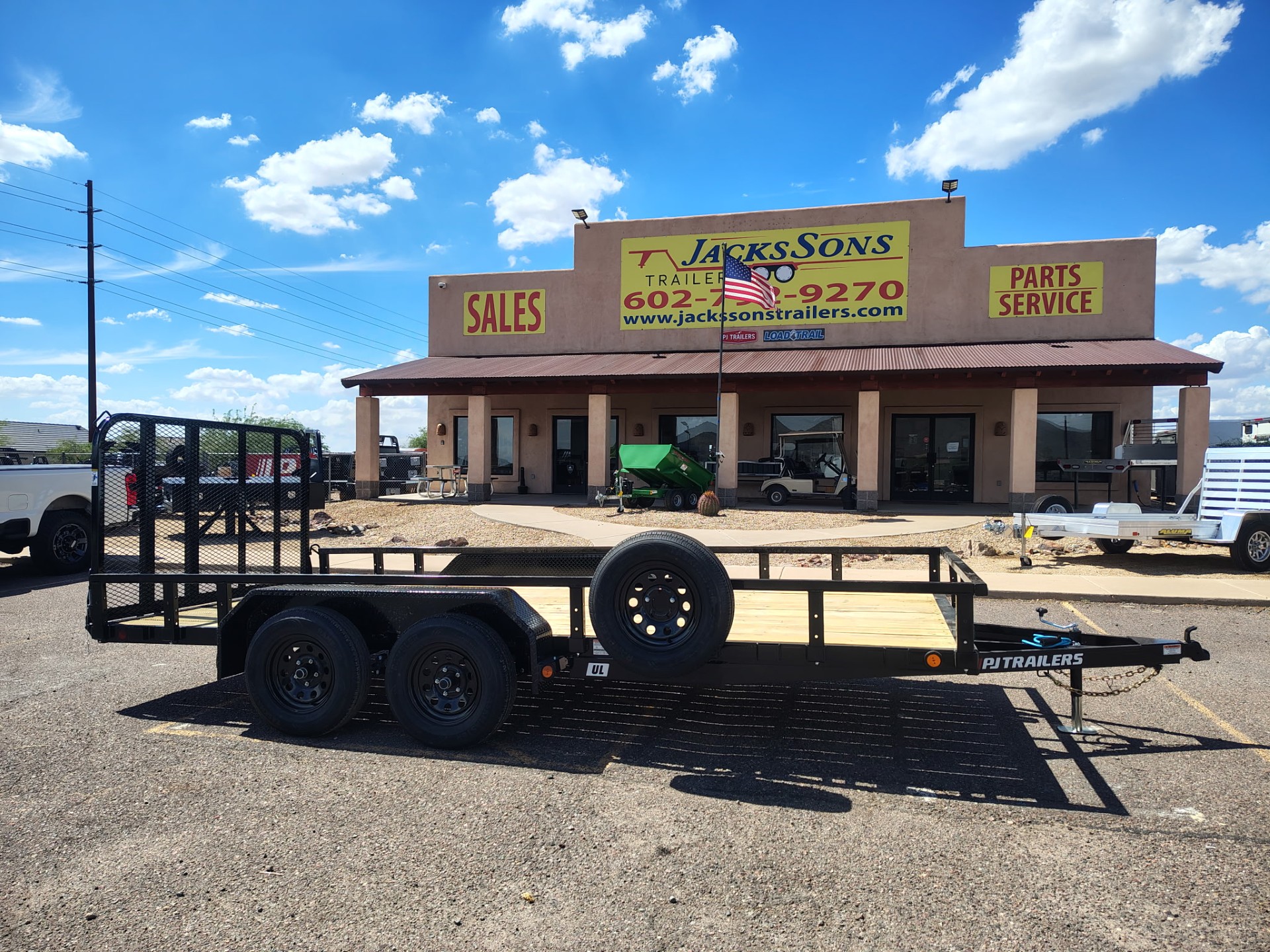 16x83 Tandem Axle, 7K GVWR, Channel Utility w/ Square Tube Siderails - Image 4