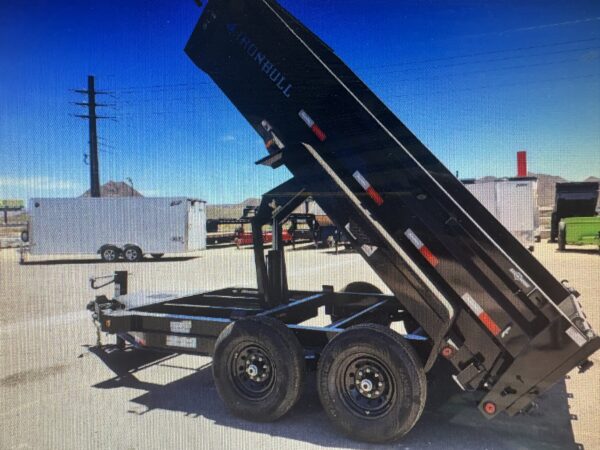 12x72 IronBull Tandem Axle Dump, 15K GVWR, 24" Sides, Solar Charger