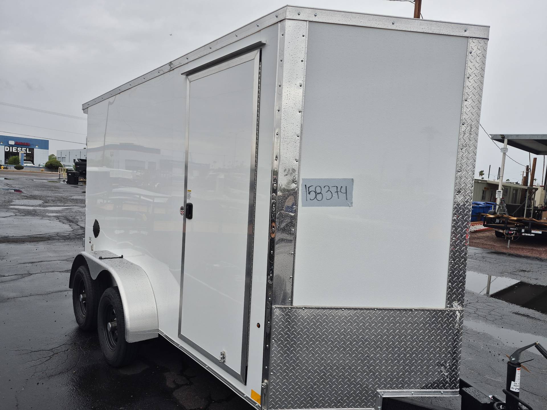 12x6 Jasper SE Flat Top Sloped V -Nose, 7K GVWR, Rear Double Doors - Image 2