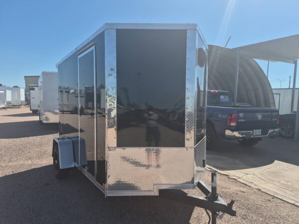 10x6 Jasper SE Flat Top Sloped V-Nose, 3K GVWR, Rear Double Doors