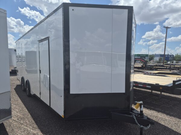 24x8.5 Jasper SE Car Hauler, 10K GVWR, White Vinyl Walls/Ceiling, Rubber Flooring, Ramp Door