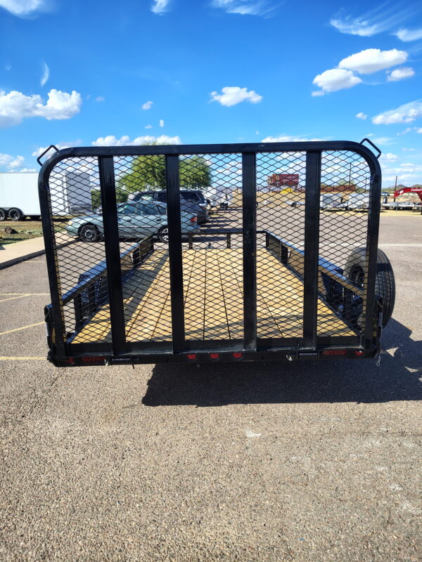 16x83 Tandem Axle, 7K GVWR, Channel Utility w/ Square Tube Siderails, ATV Ramps