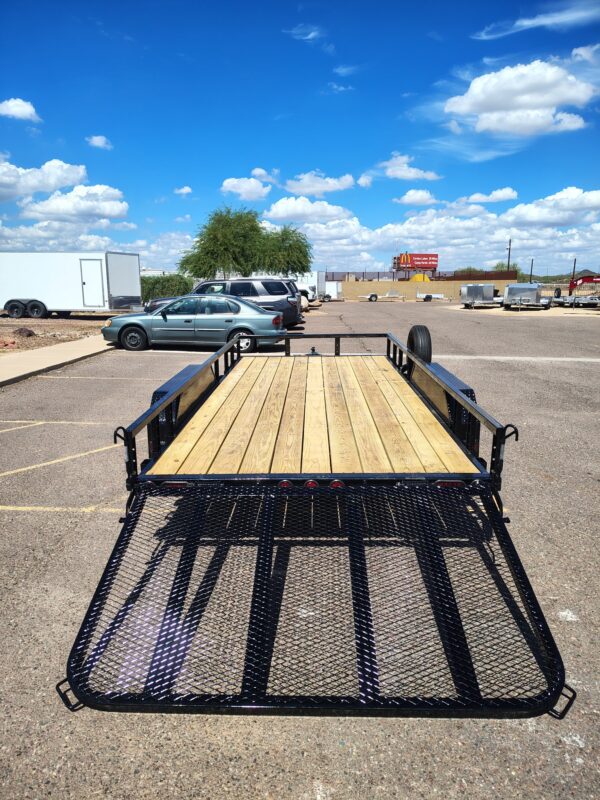 16x77 Tandem Axle, 7K GVWR, Channel Utility w/ Square Tube Siderails