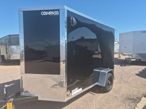 10x6 Jasper SE Flat Top Sloped V-Nose, 3K GVWR, Rear Double Doors