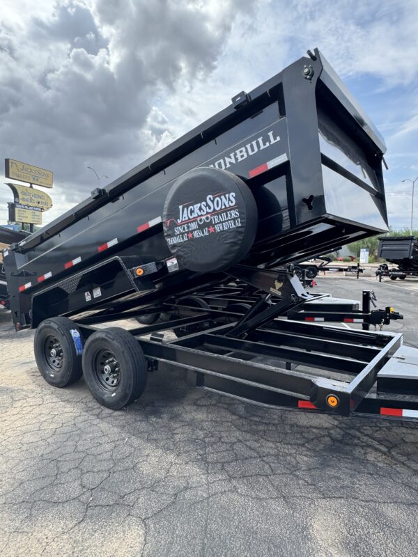 14x83 IronBull Tandem Axle Dump, 15K GVWR, 36" Sides, Solar Charger, 14 Ply Tires