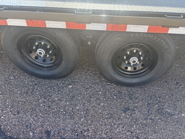 18x102 IronBull Deckover, Tandem Axle, 14K GVWR, Slide In Ramps
