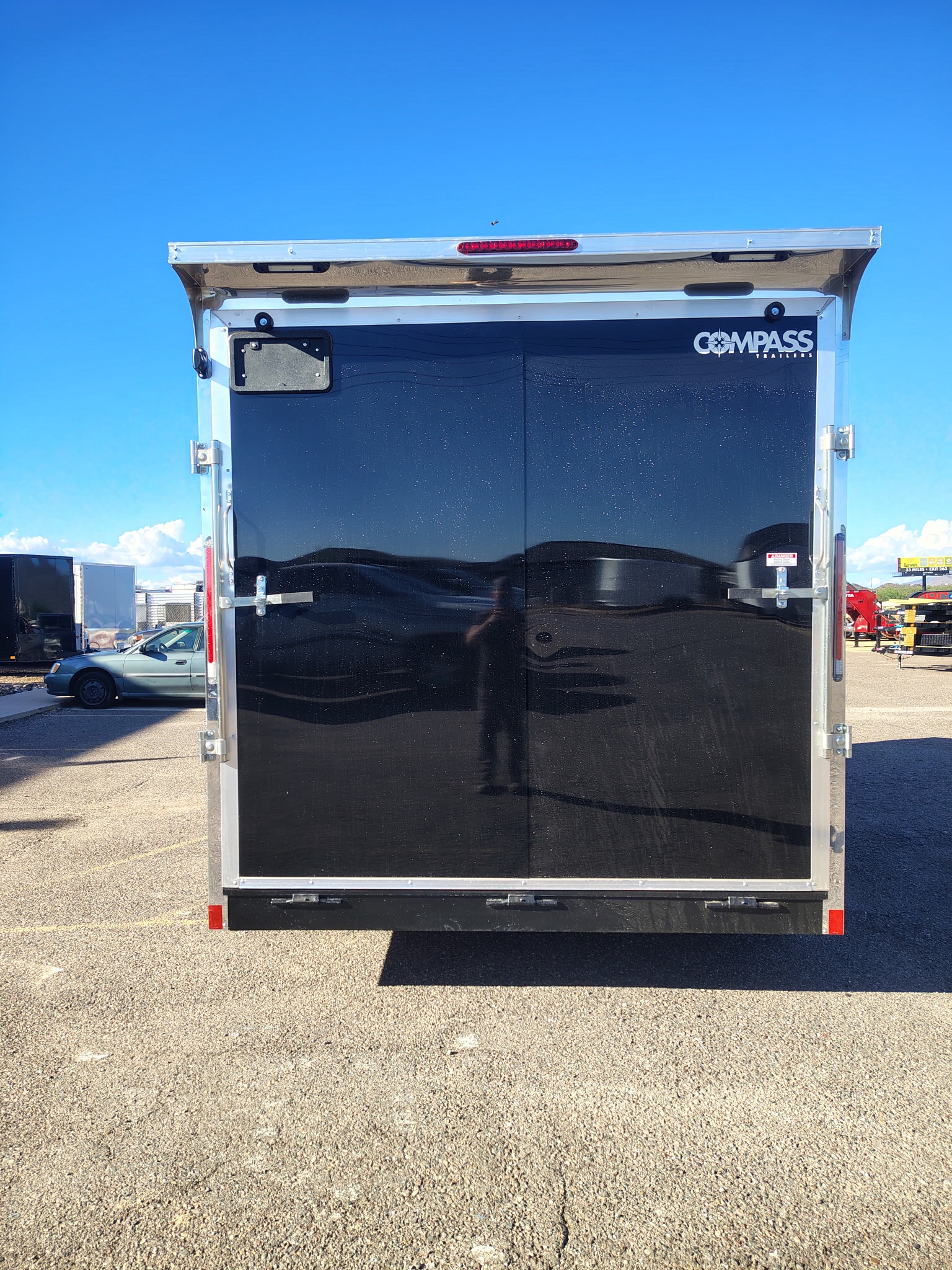 14X7.5 Jasper SE Flat Top Sloped V-Nose, 7K GVWR, Ramp Door - Image 5