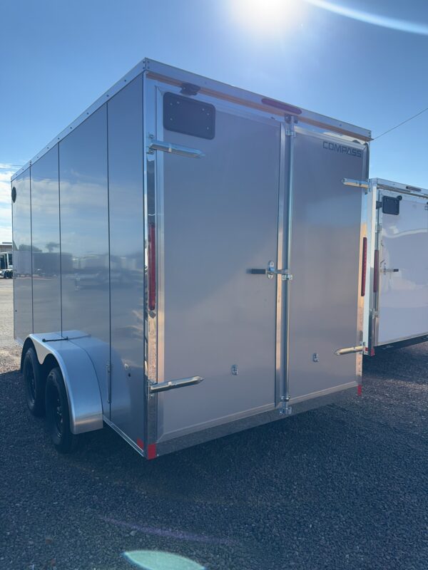 14x7 Indigo DLX Flat Top V-Nose, 7K GVWR, Rear Double Doors