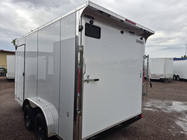 14x7.5 Jasper SE Flat Top Sloped V-Nose, 7K GVWR, Ramp Door