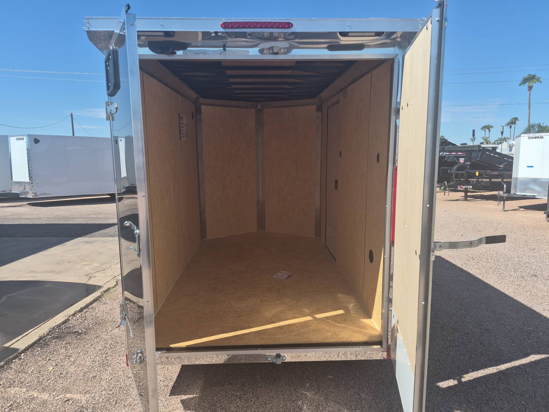 10x6 Jasper SE Flat Top Sloped V-Nose, 3K GVWR, Rear Double Doors - Image 4