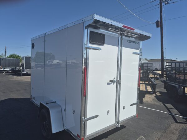 10x6 Jasper SE Flat Top Sloped V-Nose, 3K GVWR, Rear Double Doors