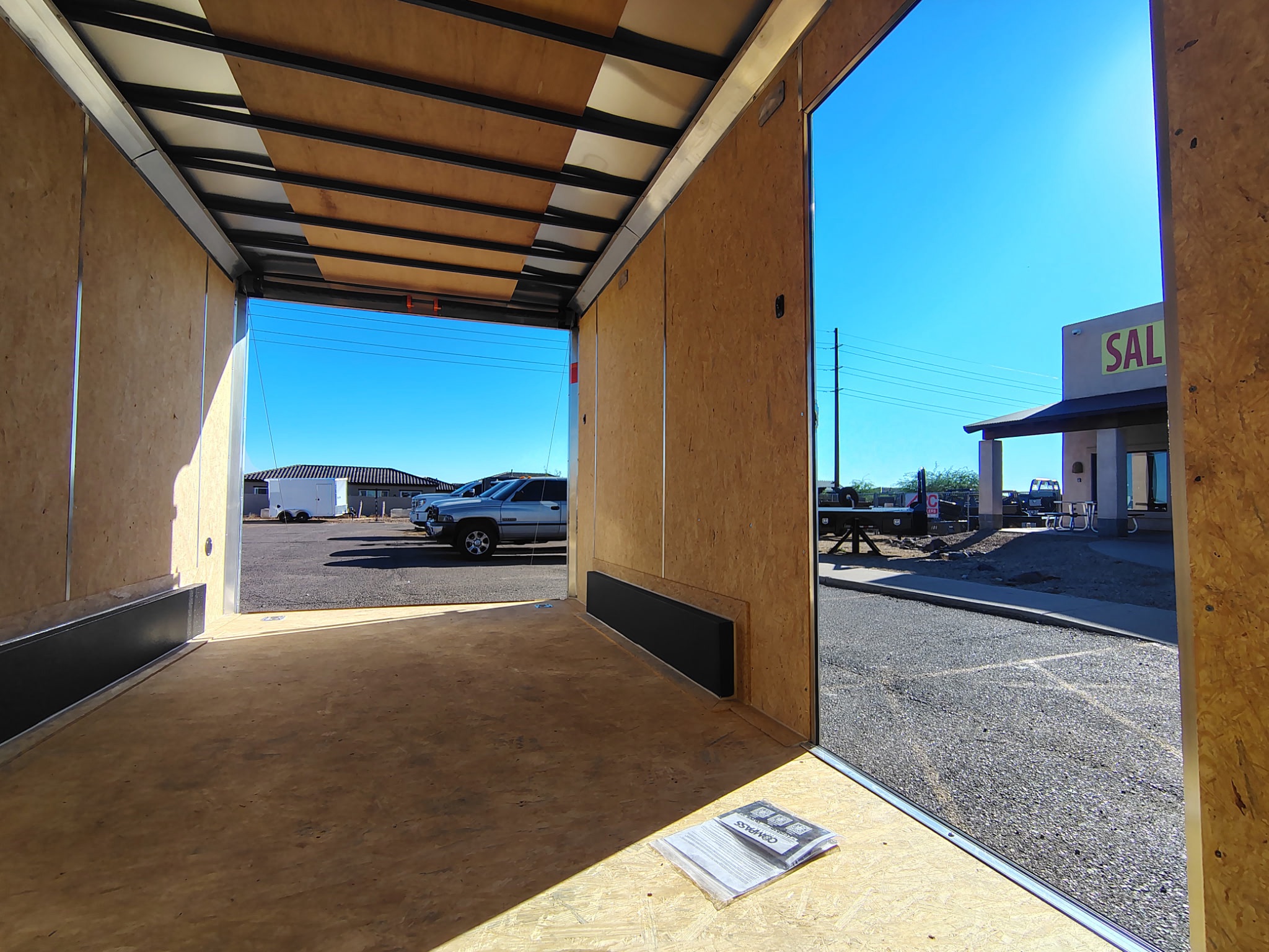 14X7.5 Jasper SE Flat Top Sloped V-Nose, 7K GVWR, Ramp Door - Image 4