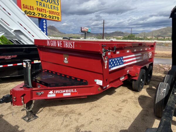 14x83 IronBull Tandem Axle Dump, 14K GVWR, 36" Sides, 14 Ply Tires *America 250 Edition*