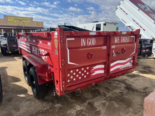 14x83 IronBull Tandem Axle Dump, 14K GVWR, 36" Sides, 14 Ply Tires *America 250 Edition*