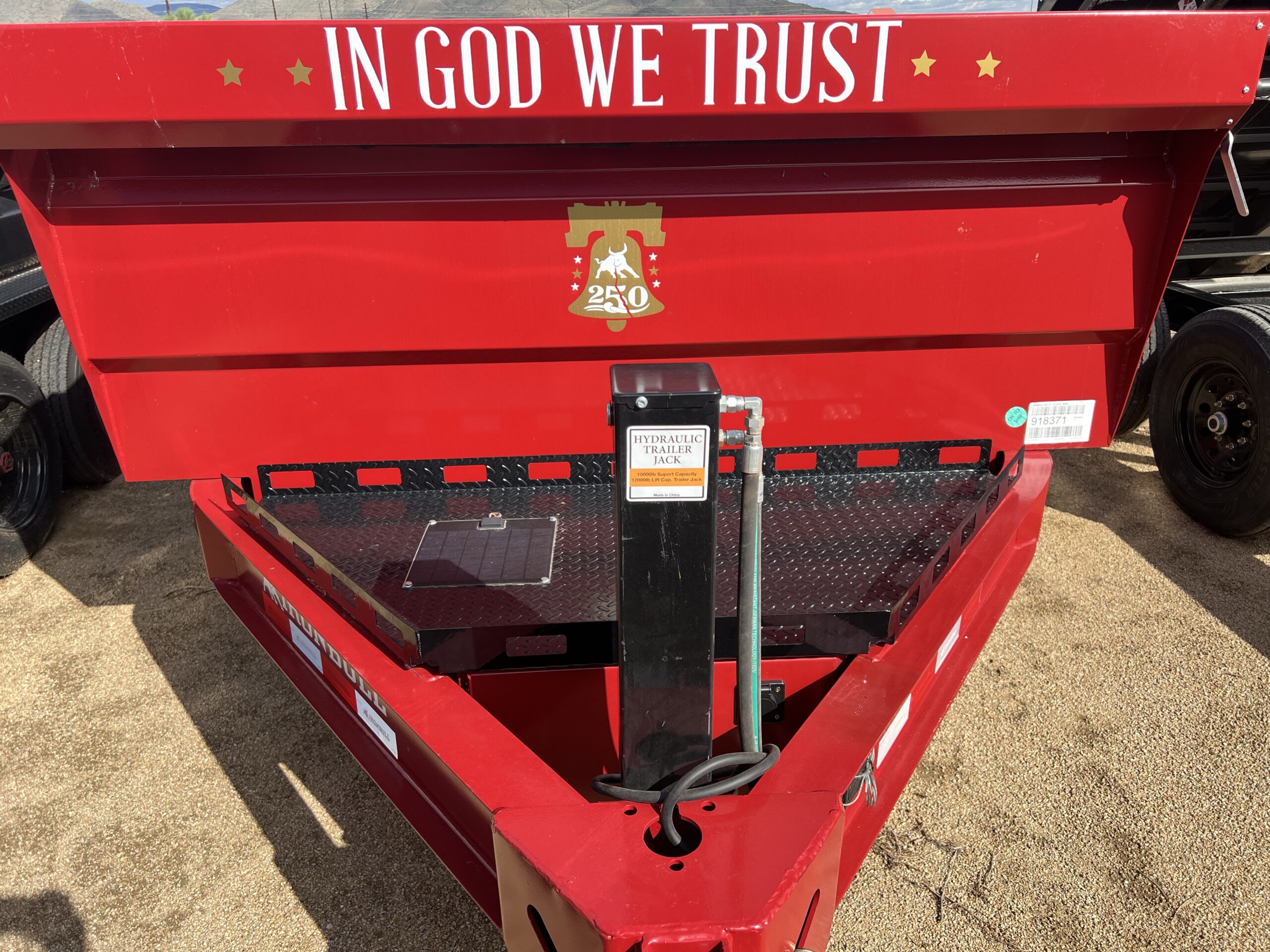 14x83 IronBull Tandem Axle Dump, 14K GVWR, 36" Sides, 14 Ply Tires *America 250 Edition* - Image 6