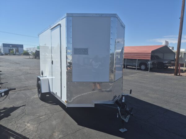 10x6 Jasper SE Flat Top Sloped V-Nose, 3K GVWR, Rear Double Doors