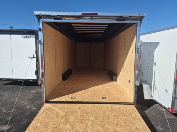 24x8.5 Jasper SE Flat Top Sloped V-Nose Car Hauler, 10K GVWR, Ramp Door