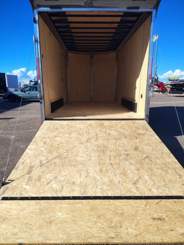 14X7.5 Jasper SE Flat Top Sloped V-Nose, 7K GVWR, Ramp Door