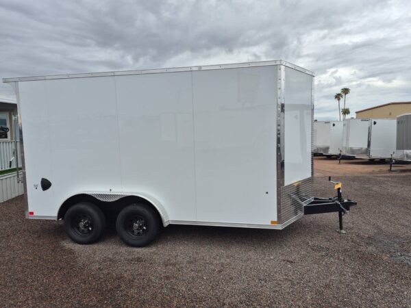 14x7.5 Jasper SE Flat Top Sloped V-Nose, 7K GVWR, Ramp Door