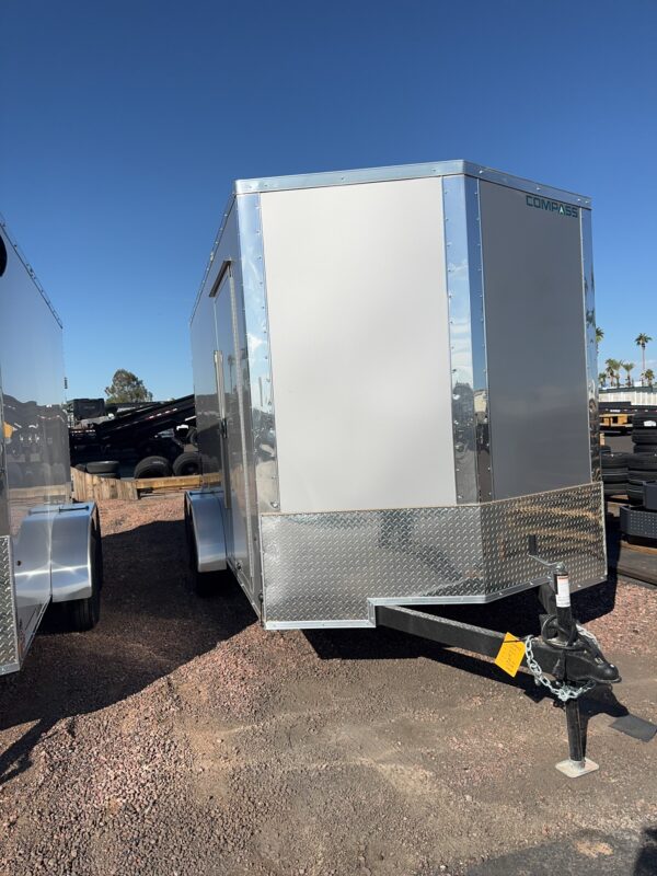 14x7 Indigo DLX Flat Top V-Nose, 7K GVWR, Rear Double Doors