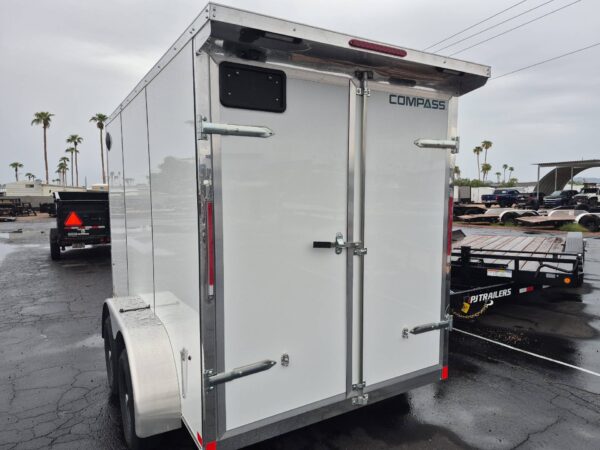 12x6 Jasper SE Flat Top Sloped V -Nose, 7K GVWR, Rear Double Doors