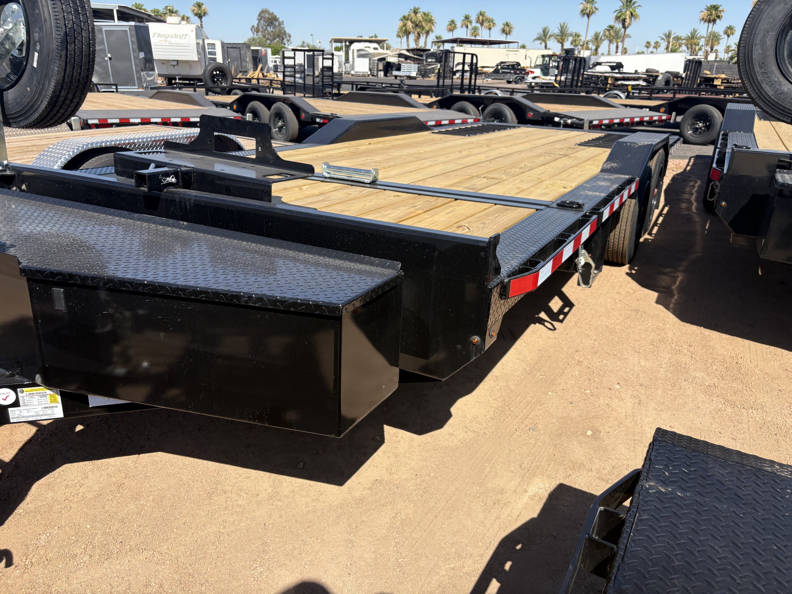 22x8.5 (18'+4') Tilt Bed Wide Body, 17,600 GVWR, Winch Package, 80" Steel Toolbox - Image 2