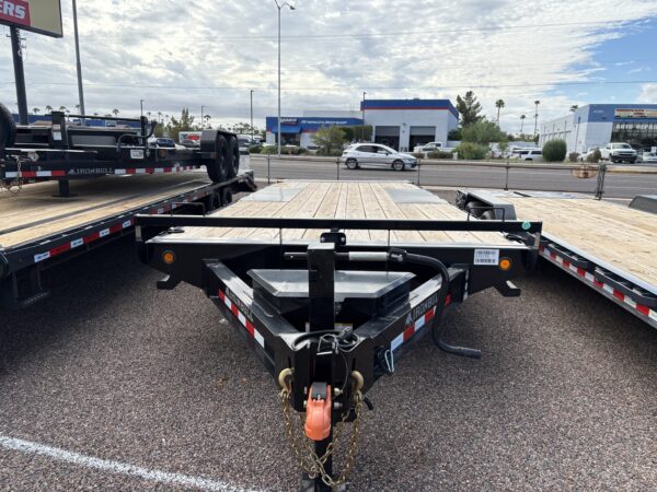 24x102 IronBull Deckover Tilt, Tandem Axle, 14K GVWR, Solar Charger