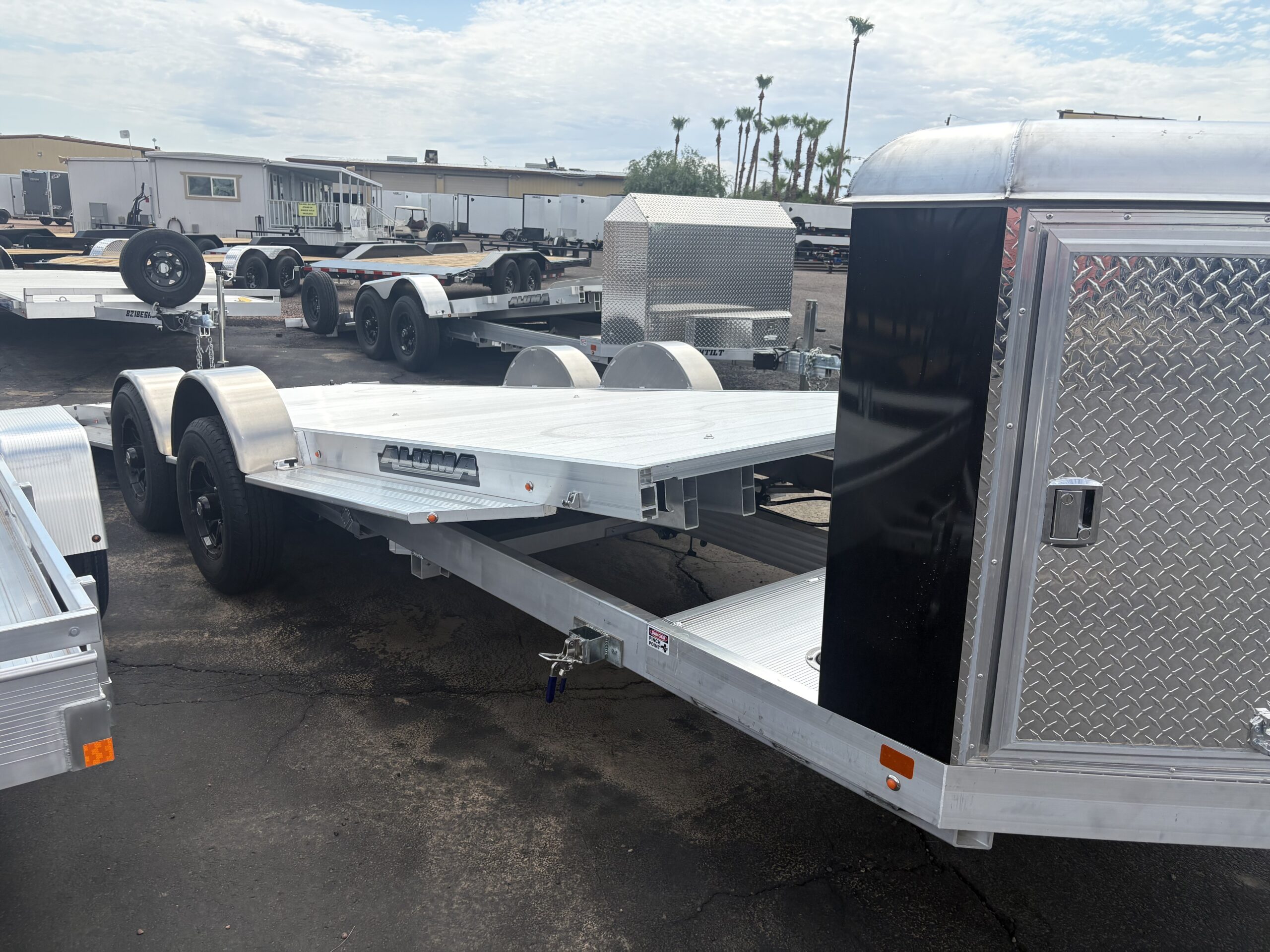 20x82 All Aluminum, 10K GVWR, Tandem Axle, XL Tilt w/ Cargo Box (8220H-XL-TILT-TA-EL-RTD-CB) - Image 3