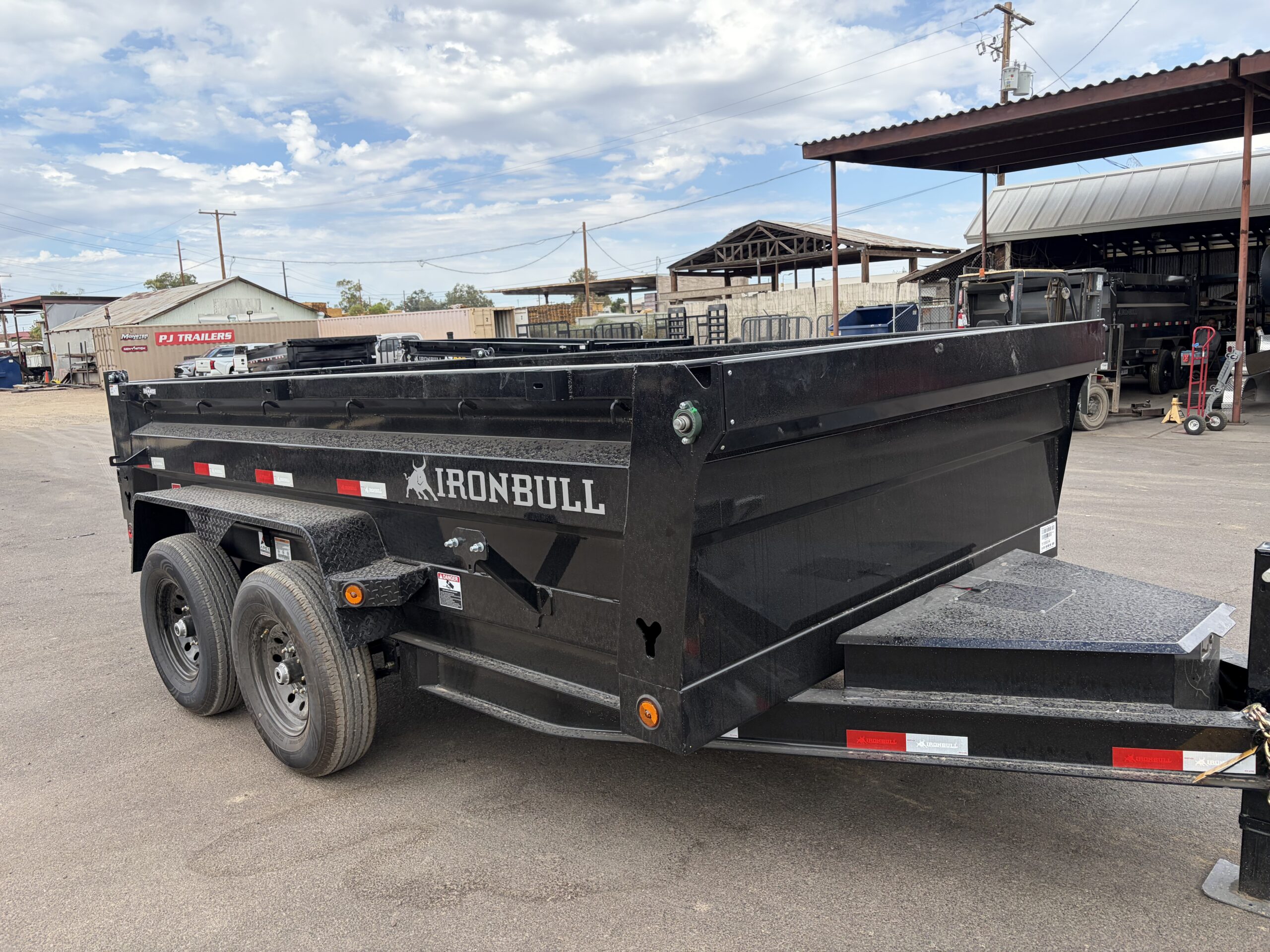 12x83 IronBull Tandem Axle Dump, 15K GVWR, 24" Sides, Solar Charger - Image 3